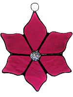 №818 Сияние Рождества – витражный цветок ручной работы