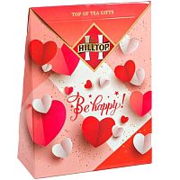 №464ч Чай Hilltop Картонный треугольник "Цейлонское утро" Сердечки 50г
